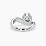 Bezel Emerald Lab Grown Diamond Engagement Ring: 2 CT