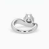 Bezel Emerald Lab Grown Diamond Engagement Ring: 2 CT