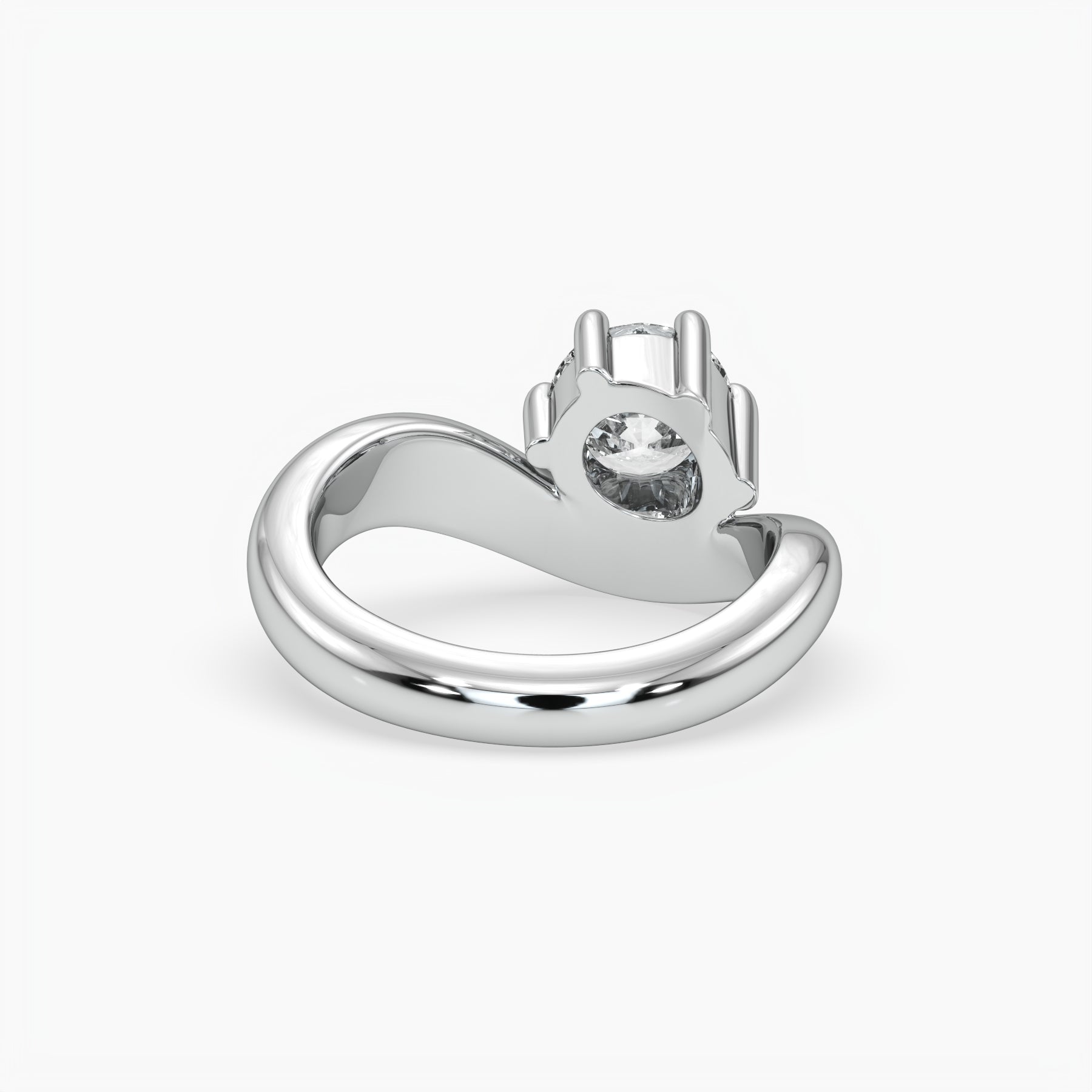 Bezel Emerald Lab Grown Diamond Engagement Ring: 2 CT