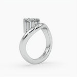 Bezel Emerald Lab Grown Diamond Engagement Ring: 2 CT