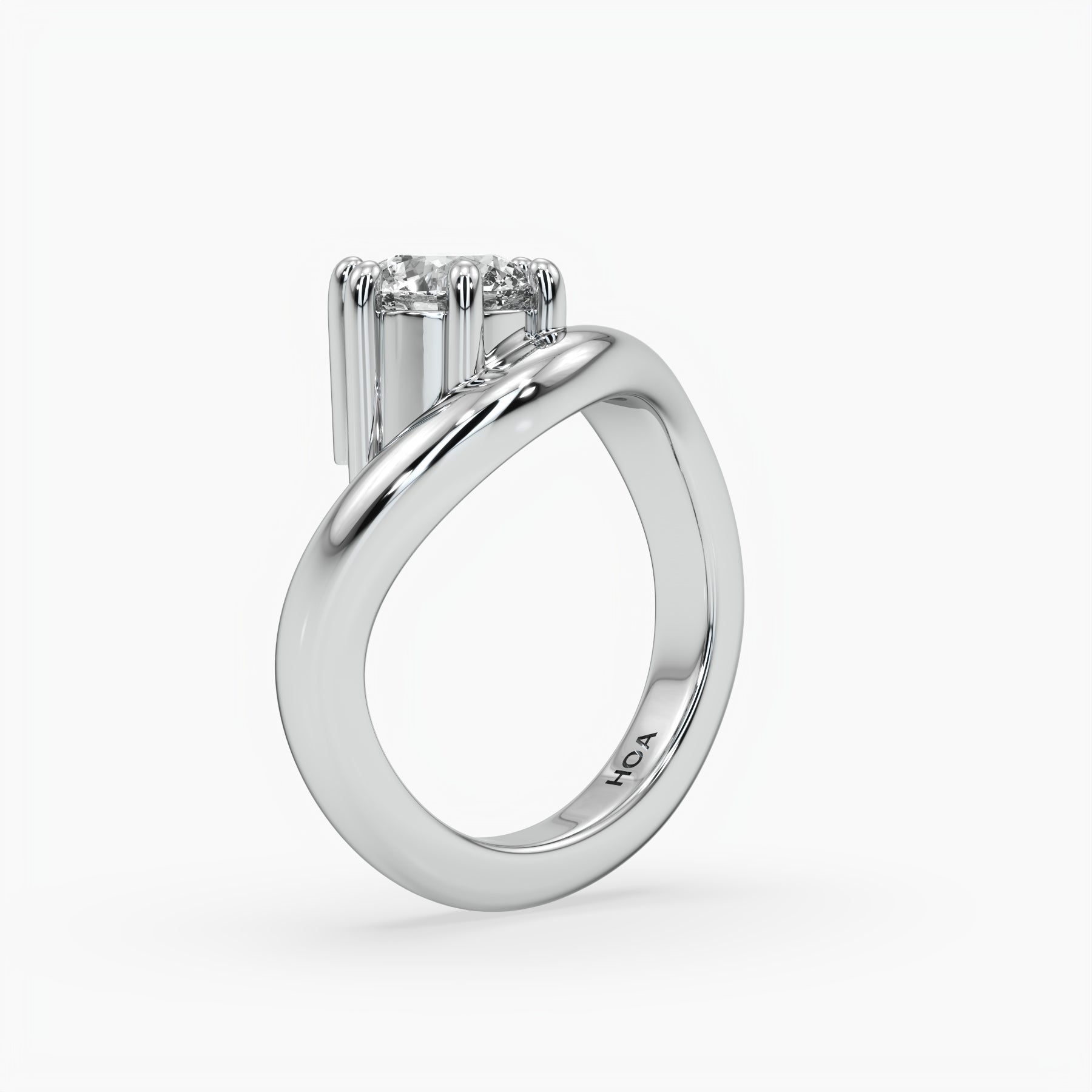 Bezel Emerald Lab Grown Diamond Engagement Ring: 2 CT