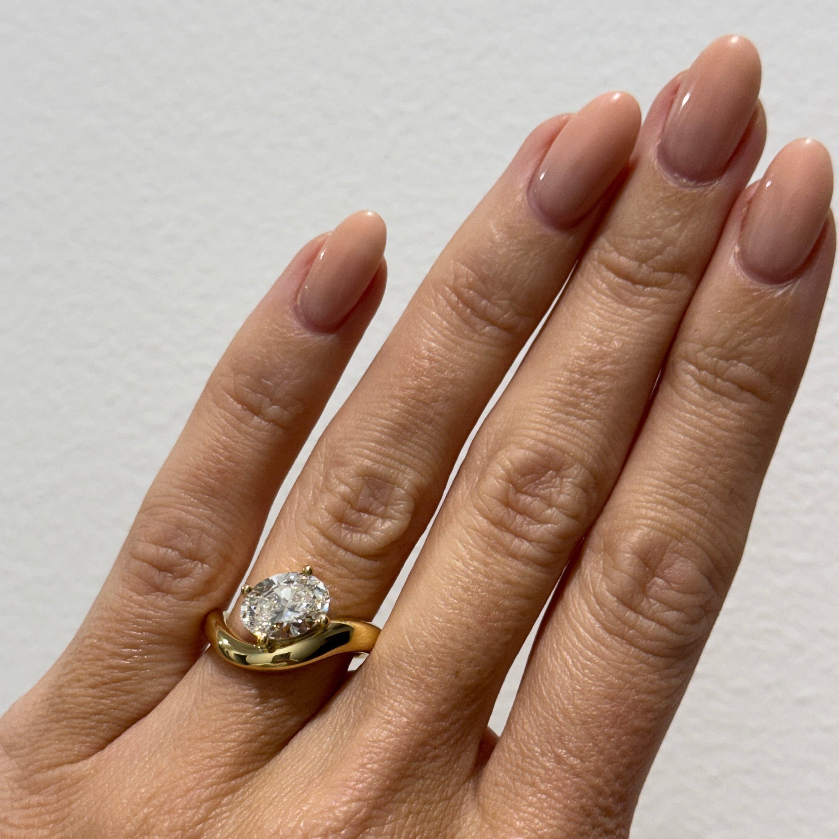 Bezel Emerald Lab Grown Diamond Engagement Ring: 2 CT