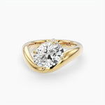 Bezel Emerald Lab Grown Diamond Engagement Ring: 2 CT