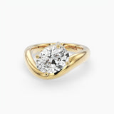 Bezel Emerald Lab Grown Diamond Engagement Ring: 2 CT