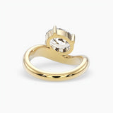 Bezel Emerald Lab Grown Diamond Engagement Ring: 2 CT