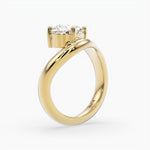 Bezel Emerald Lab Grown Diamond Engagement Ring: 2 CT