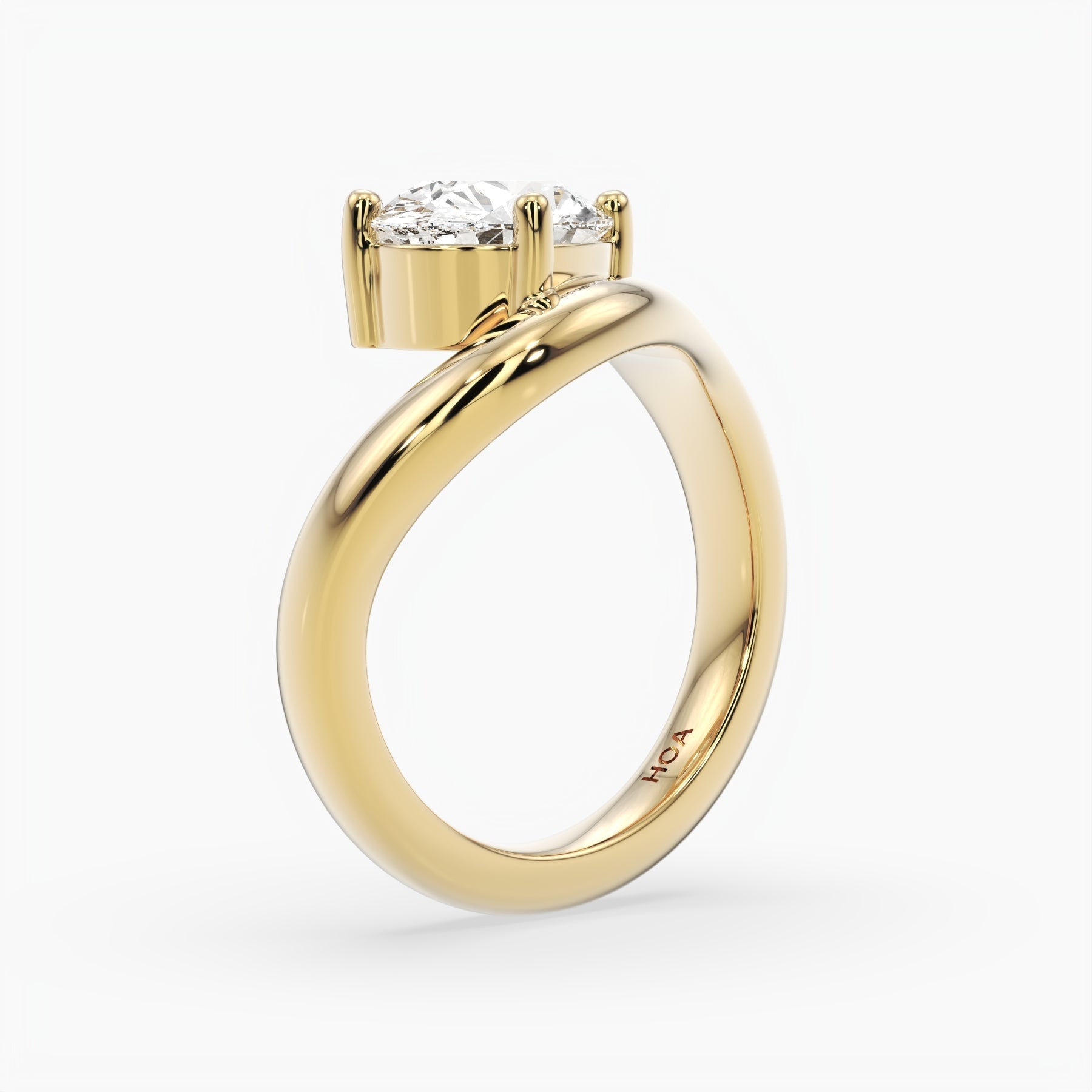 Bezel Emerald Lab Grown Diamond Engagement Ring: 2 CT