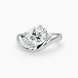 Bezel Emerald Lab Grown Diamond Engagement Ring: 2 CT