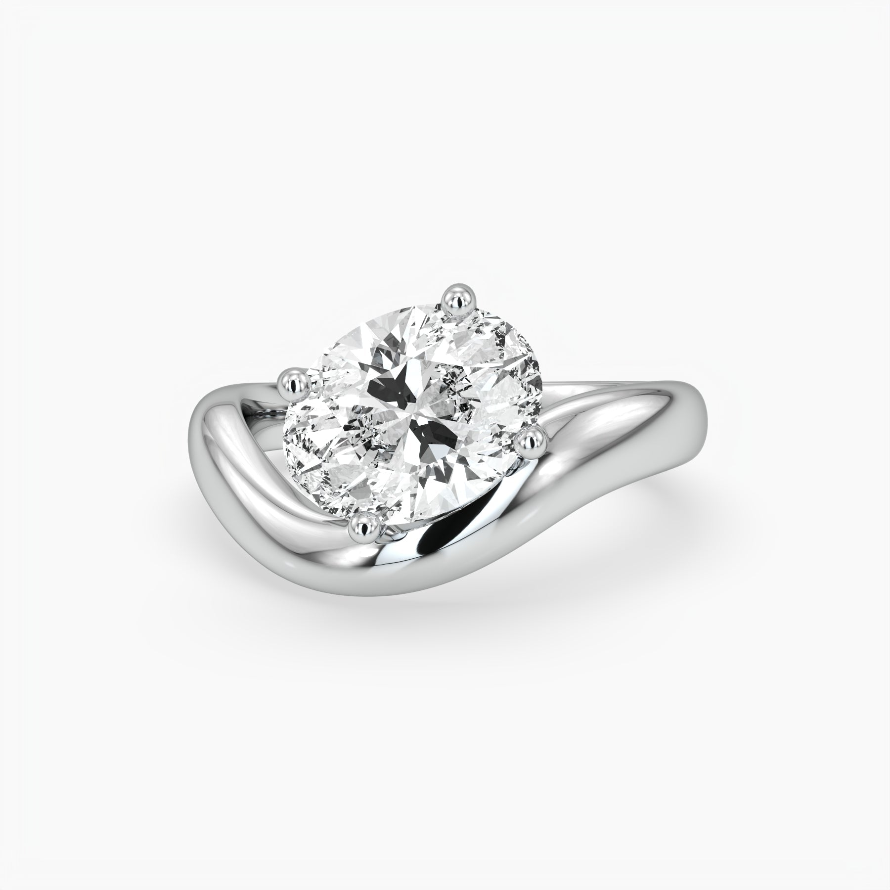 Bezel Emerald Lab Grown Diamond Engagement Ring: 2 CT