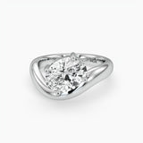 Bezel Emerald Lab Grown Diamond Engagement Ring: 2 CT
