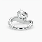 Bezel Emerald Lab Grown Diamond Engagement Ring: 2 CT