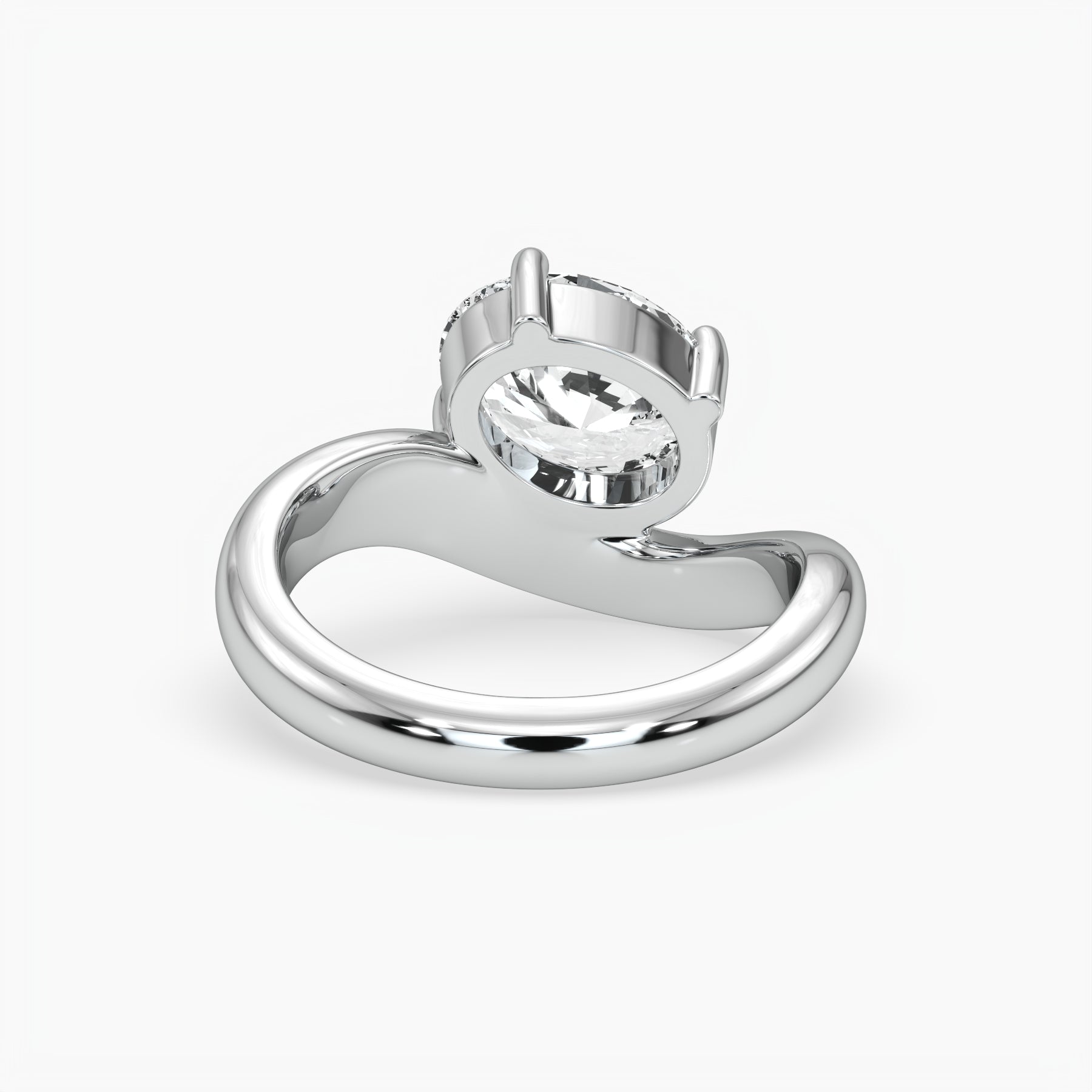 Bezel Emerald Lab Grown Diamond Engagement Ring: 2 CT