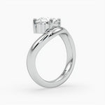 Bezel Emerald Lab Grown Diamond Engagement Ring: 2 CT