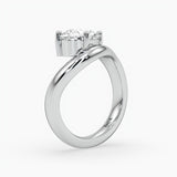 Bezel Emerald Lab Grown Diamond Engagement Ring: 2 CT