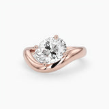 Bezel Emerald Lab Grown Diamond Engagement Ring: 2 CT