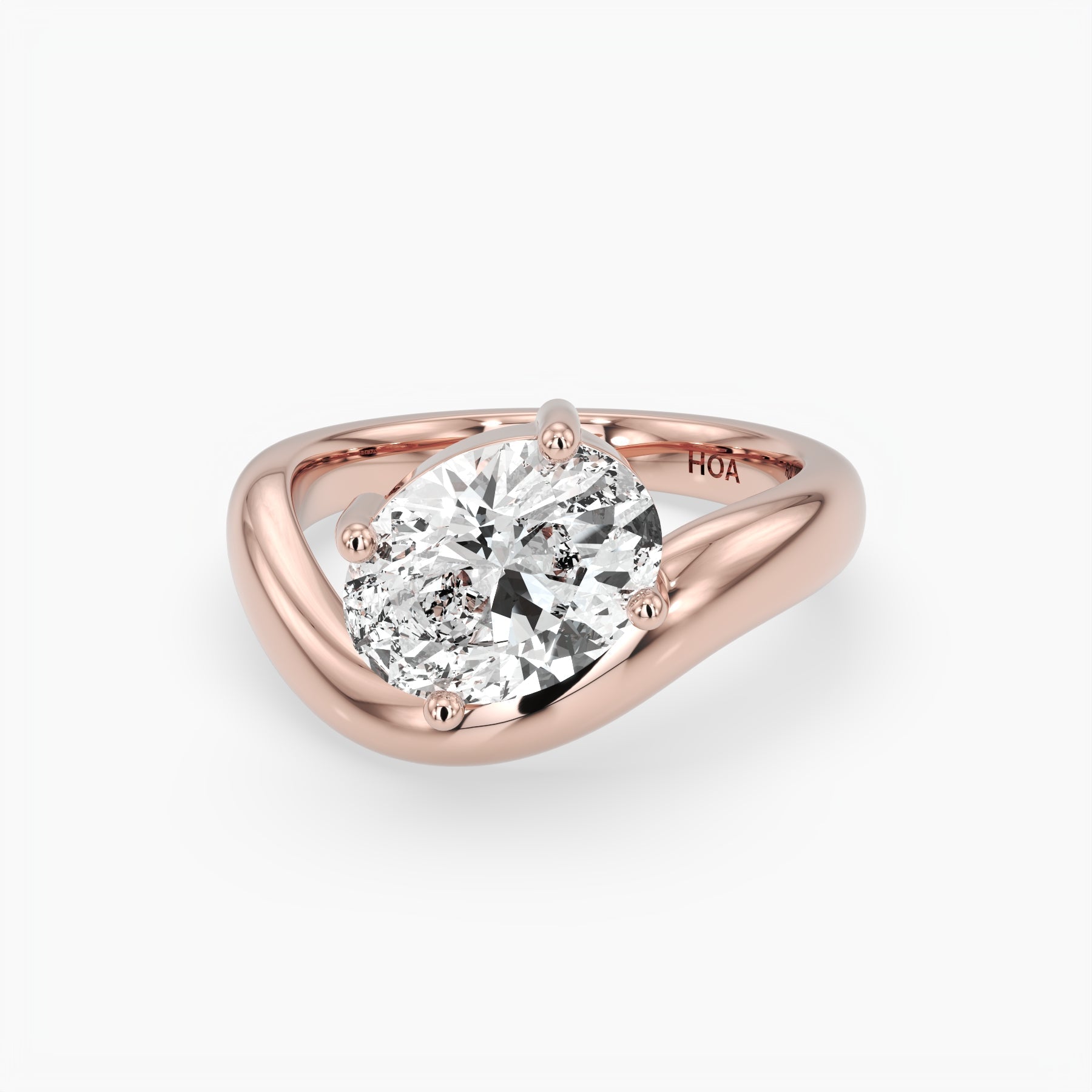Bezel Emerald Lab Grown Diamond Engagement Ring: 2 CT