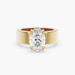Bezel Emerald Lab Grown Diamond Engagement Ring: 2 CT