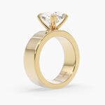 Bezel Emerald Lab Grown Diamond Engagement Ring: 2 CT