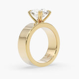 Bezel Emerald Lab Grown Diamond Engagement Ring: 2 CT