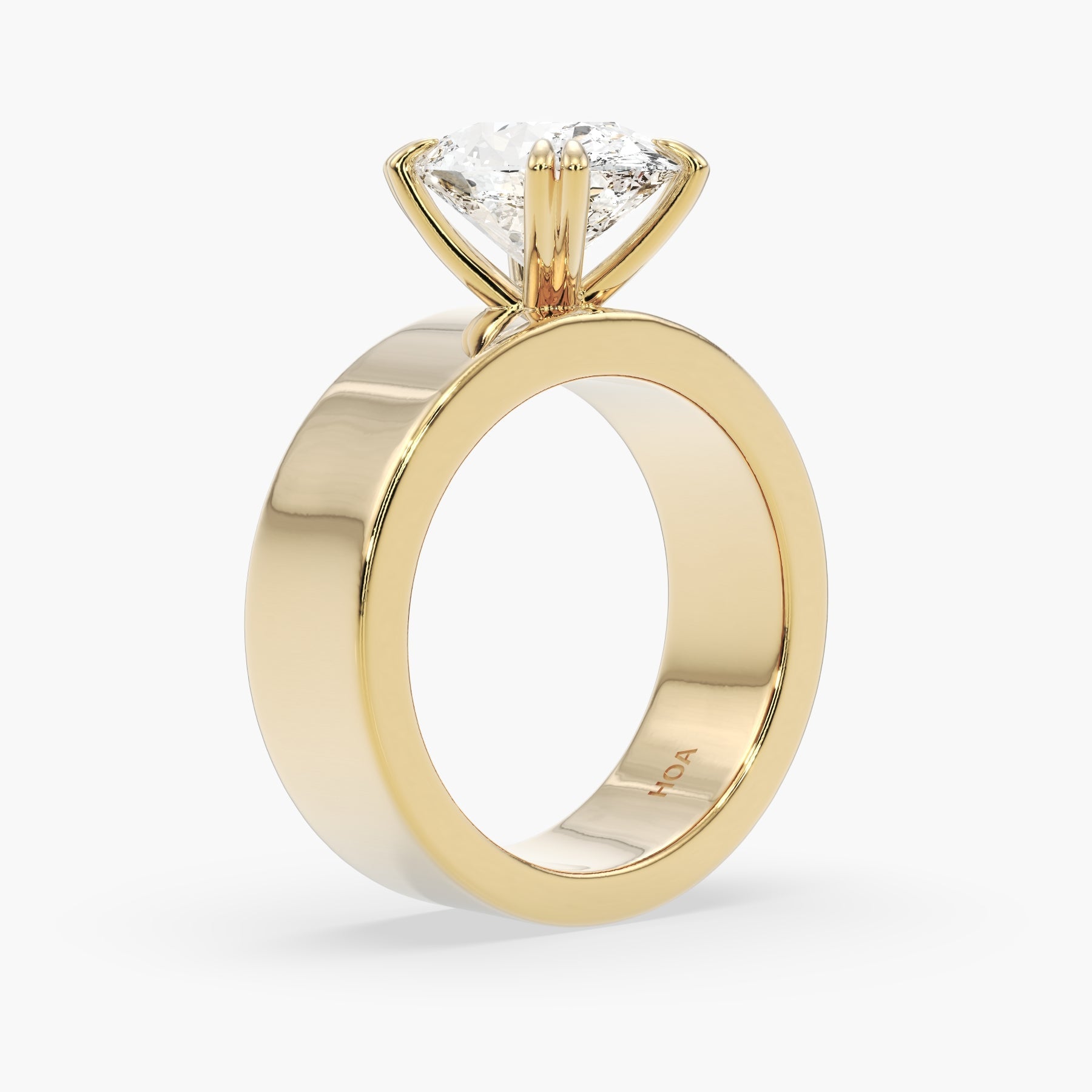 Bezel Emerald Lab Grown Diamond Engagement Ring: 2 CT