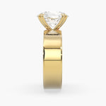 Bezel Emerald Lab Grown Diamond Engagement Ring: 2 CT