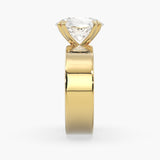Bezel Emerald Lab Grown Diamond Engagement Ring: 2 CT