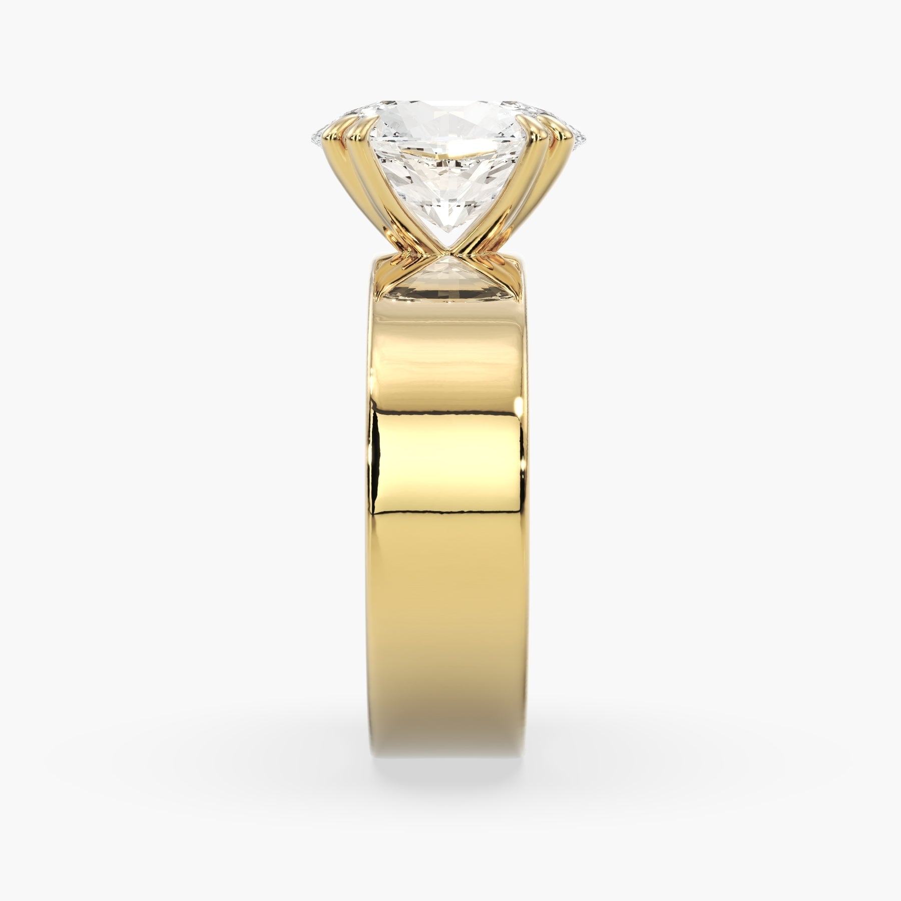 Bezel Emerald Lab Grown Diamond Engagement Ring: 2 CT
