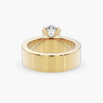Bezel Emerald Lab Grown Diamond Engagement Ring: 2 CT