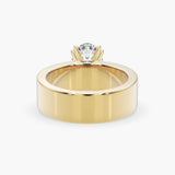 Bezel Emerald Lab Grown Diamond Engagement Ring: 2 CT