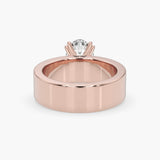 Bezel Emerald Lab Grown Diamond Engagement Ring: 2 CT