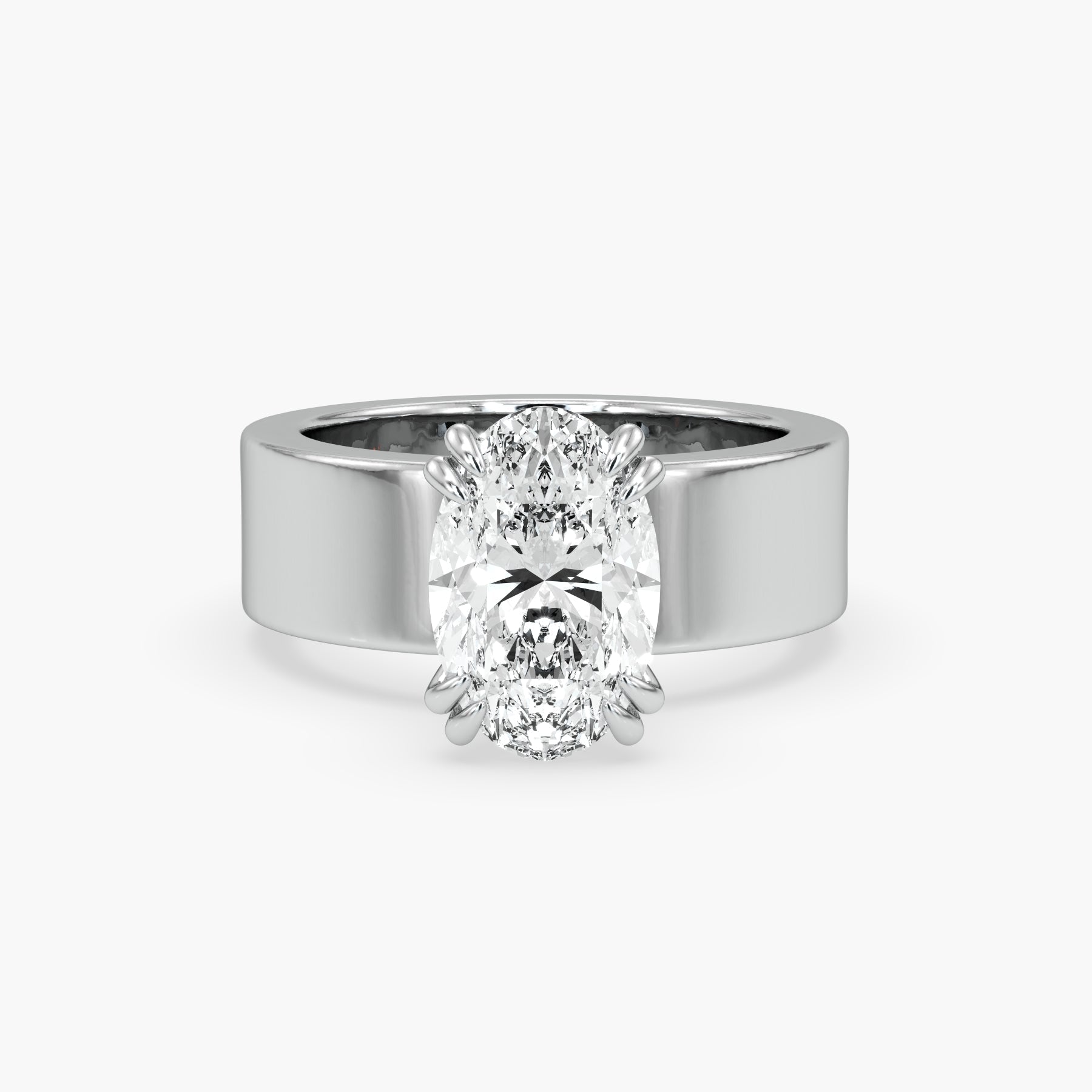 Bezel Emerald Lab Grown Diamond Engagement Ring: 2 CT