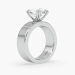 Bezel Emerald Lab Grown Diamond Engagement Ring: 2 CT