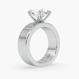 Bezel Emerald Lab Grown Diamond Engagement Ring: 2 CT