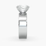 Bezel Emerald Lab Grown Diamond Engagement Ring: 2 CT