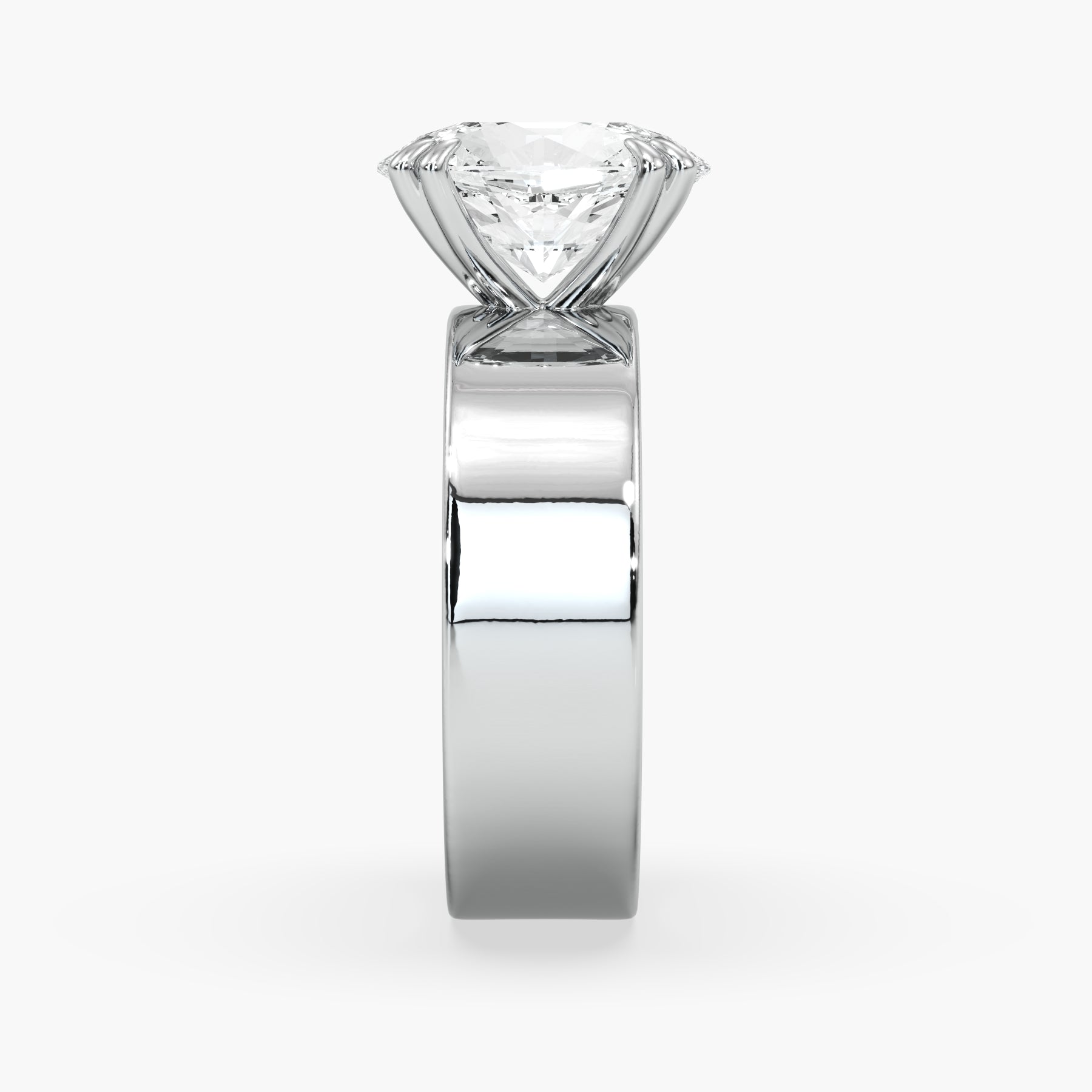 Bezel Emerald Lab Grown Diamond Engagement Ring: 2 CT