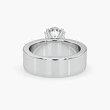 Bezel Emerald Lab Grown Diamond Engagement Ring: 2 CT