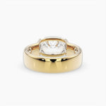 Bezel Emerald Lab Grown Diamond Engagement Ring: 2 CT