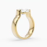 Bezel Emerald Lab Grown Diamond Engagement Ring: 2 CT