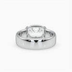 Bezel Emerald Lab Grown Diamond Engagement Ring: 2 CT