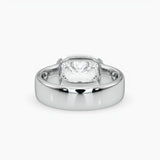 Bezel Emerald Lab Grown Diamond Engagement Ring: 2 CT