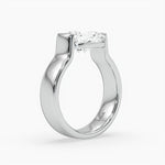 Bezel Emerald Lab Grown Diamond Engagement Ring: 2 CT