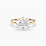 Bezel Emerald Lab Grown Diamond Engagement Ring: 2 CT