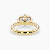 Bezel Emerald Lab Grown Diamond Engagement Ring: 2 CT