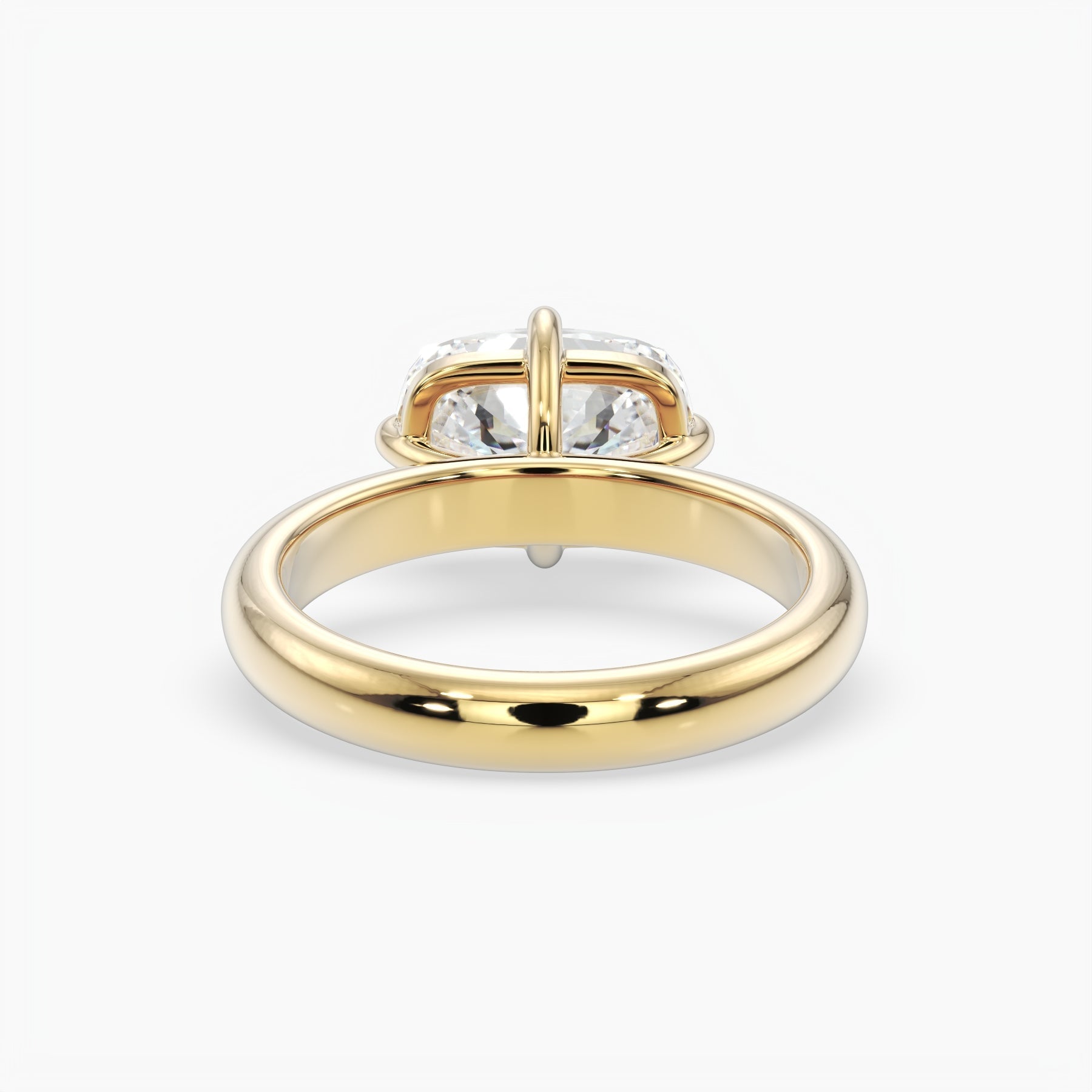 Bezel Emerald Lab Grown Diamond Engagement Ring: 2 CT