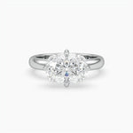 Bezel Emerald Lab Grown Diamond Engagement Ring: 2 CT