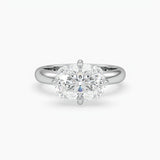Bezel Emerald Lab Grown Diamond Engagement Ring: 2 CT