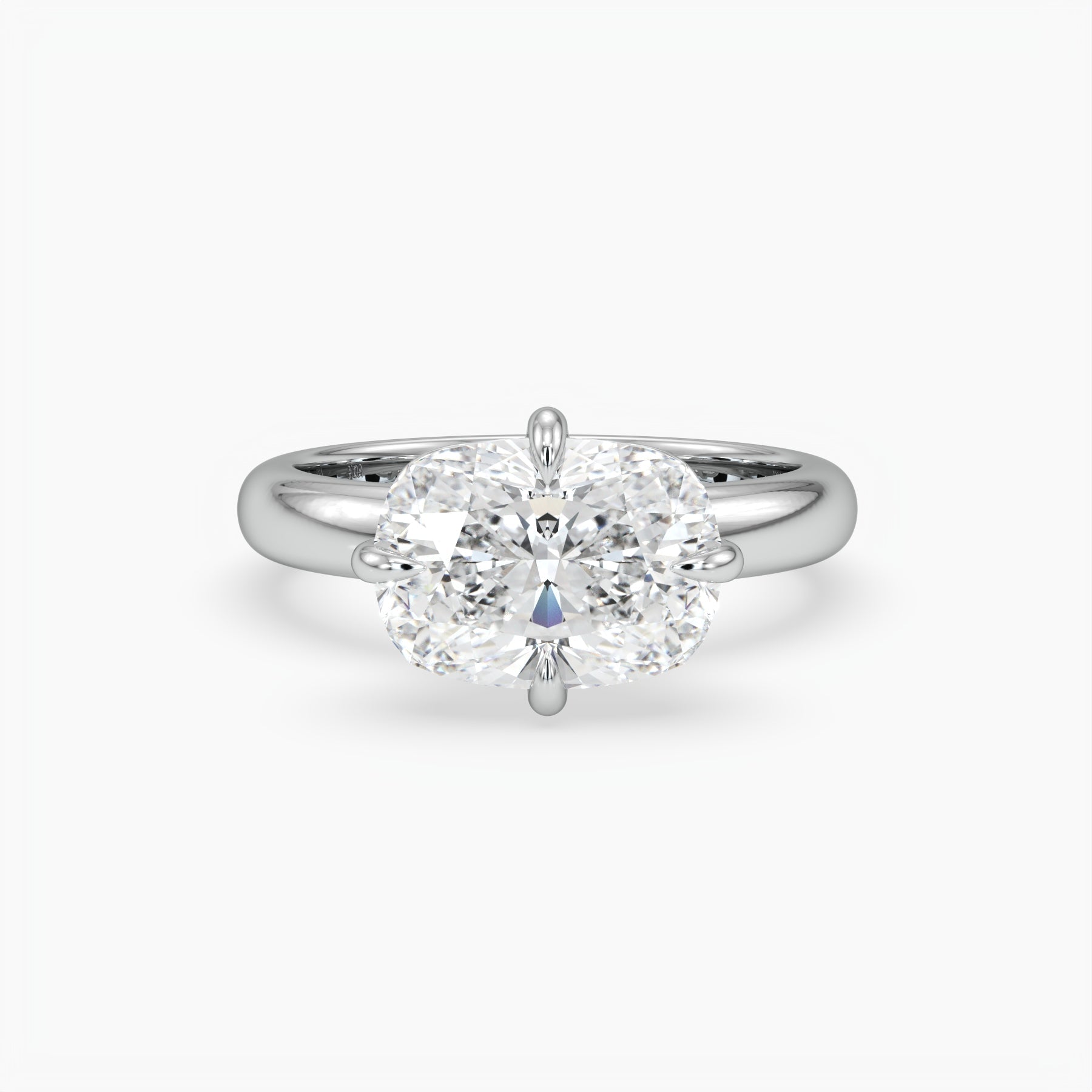 Bezel Emerald Lab Grown Diamond Engagement Ring: 2 CT