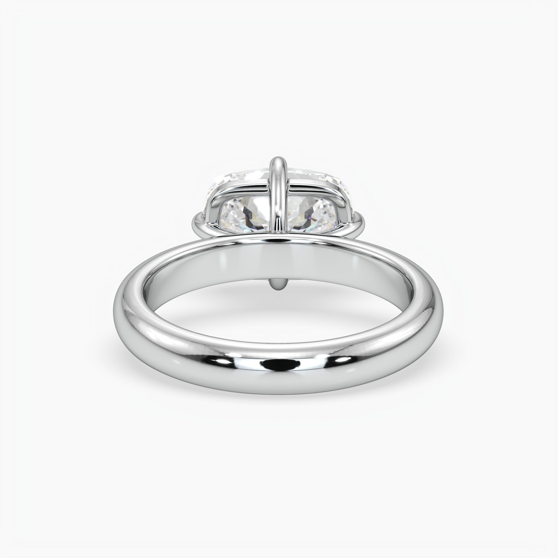 Bezel Emerald Lab Grown Diamond Engagement Ring: 2 CT