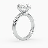 Bezel Emerald Lab Grown Diamond Engagement Ring: 2 CT