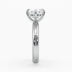 Bezel Emerald Lab Grown Diamond Engagement Ring: 2 CT